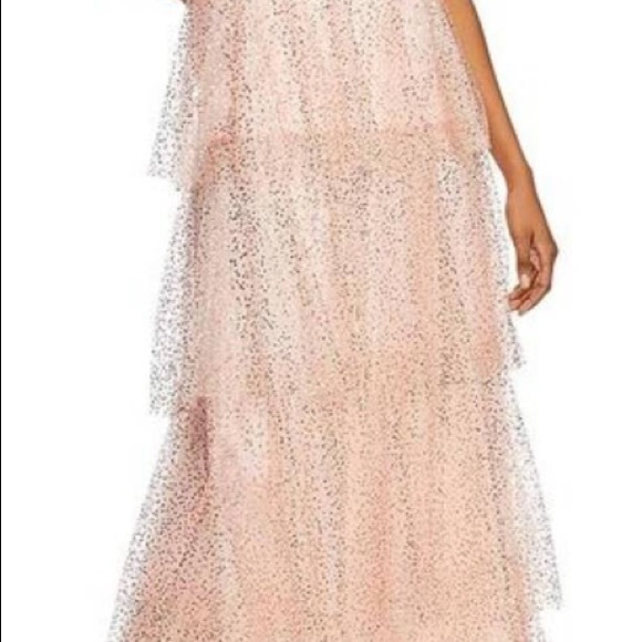 NWT petal pink tulle gold sparkle tiered maxi fairytale (6) Shelli Legal LAUNDRY - Picture 4 of 10